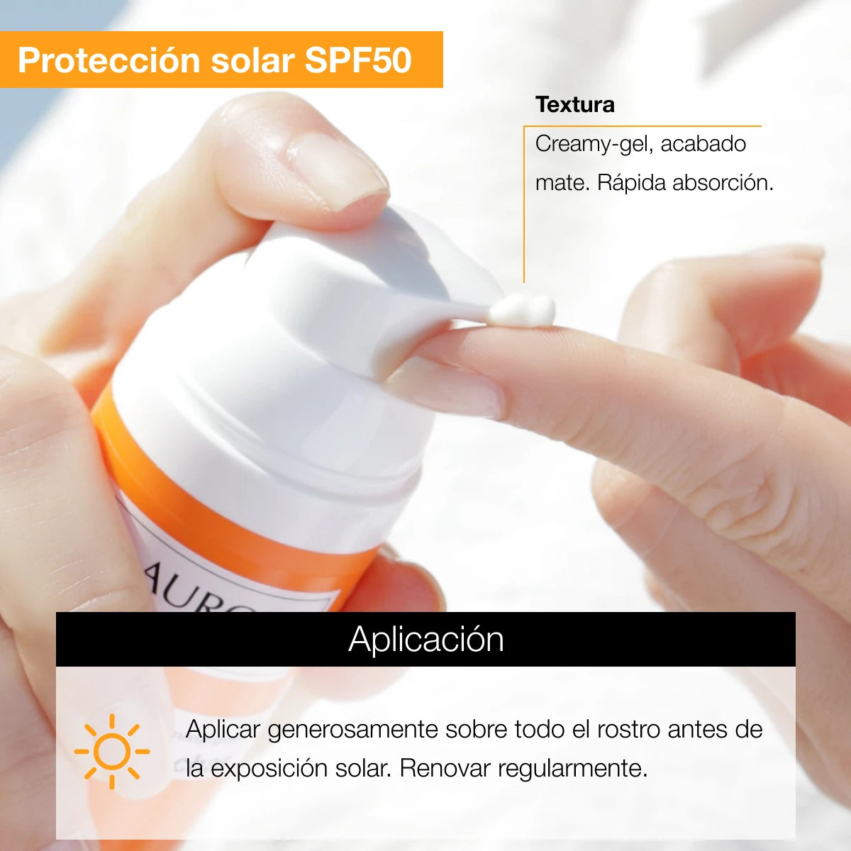 Protector Solar Facial Anti-Manchas SPF50+ de 50ml – Bella Aurora